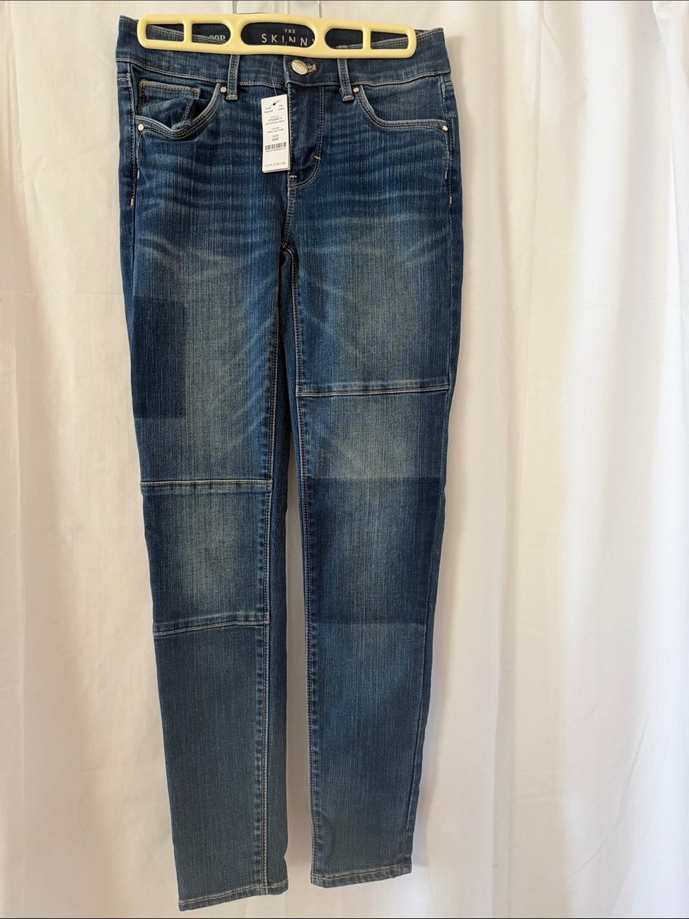 SKINN Women's Blue Patch-Detail Skinny Jeans